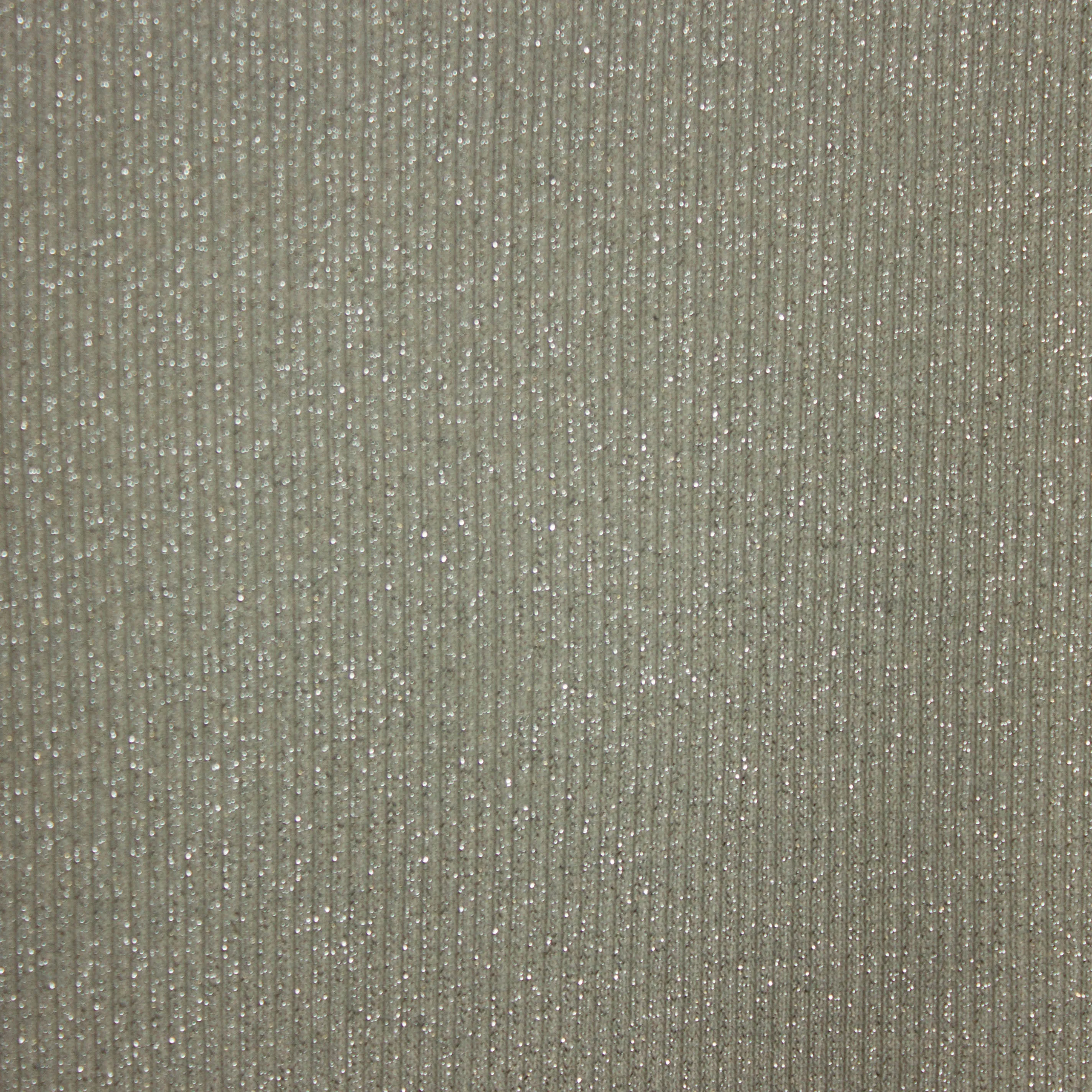 Polyestermengeling elastisch zilver met glitters